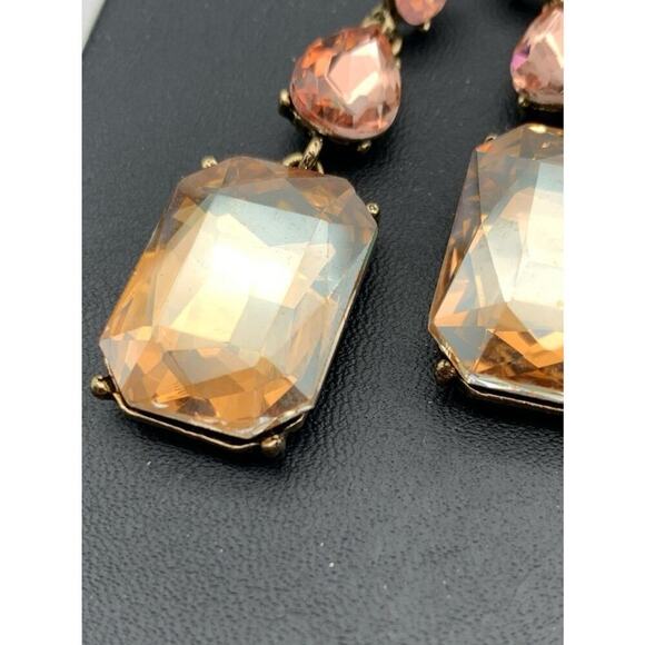 Lot Of 3 Pairs Of Blingy Sparkly Faceted Fun Statement Pierced Dangle Earrings - Picture 4 of 4